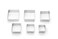 Fox Run, 1 x 2.75 x 2.75 inches, Square Cookie Cutter Set