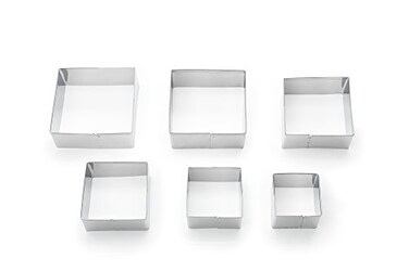 Fox Run, 1 x 2.75 x 2.75 inches, Square Cookie Cutter Set