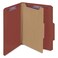 Smead Pressboard Classification File Folder with SafeSHIELD Fasteners, 1 Divider, 2" Expansion, Letter Size, Red, 10 per Box ,13775