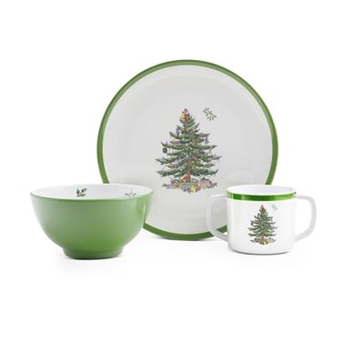 Spode Christmas Tree 3-Piece Children's Dinnerware Set - 10 Oz