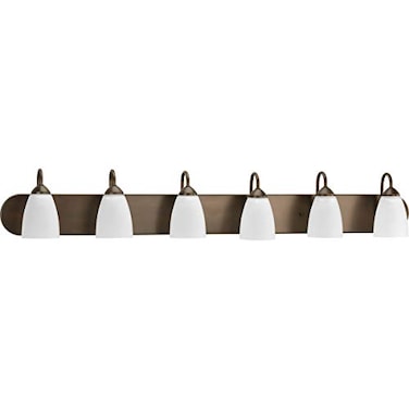 Progress Lighting Gather 6-Light Bath Vanity Light, Antique Bronze