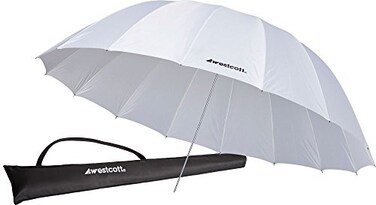 Westcott 4632 7-Feet White Diffusion Parabolic Umbrella