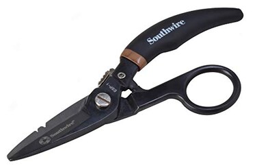 Southwire Pro Datacomm Snips - Engineered for PrecisionControl - Spring-Loaded Blade - Double-Dipped Textured Grip - Serrated Cutting Edge