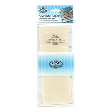 Omnia Royal Brush RD205 White Transfer Paper-9"X13" 4/Pkg