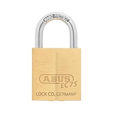 ABUS 75/30 Small Solid Brass Padlock with 2 Keys for Outdoor, School, Gym, 1 9/64in ,30mmWide, Keyed Different