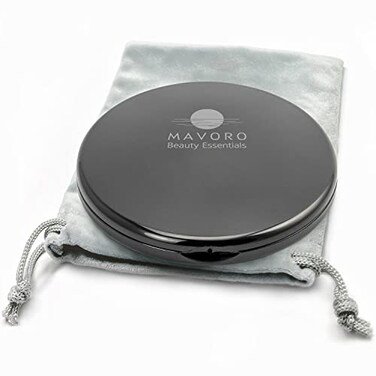 Mavoro 4" Compact Makeup Mirror1x/10x MagnificationBlack