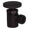 Westbrass D103-62 Round Handle Angle Stop Shut Off Valve, 1/2" IPS Inlet with 3/8" Compression Outlet, Matte Black