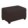 Easy-Going Stretch Small Rectangle Ottoman Cover Chocolate