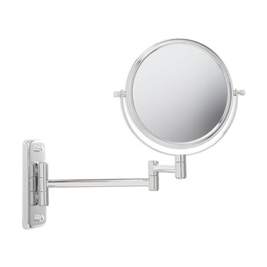 JERDON Wall-Mounted Makeup Mirror - 5X Magnification - Chrome - JP7508C