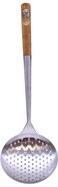 Tablecraft Wok Skimmer with Bamboo Handle, 15", Brown