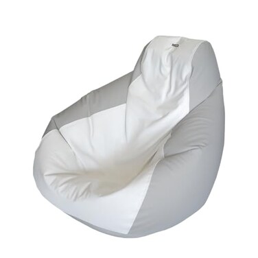 E-SeaRider Teardrop Marine Beanbag ,White/Grey, Medium