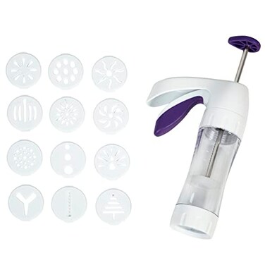 Wilton Simple Success Cookie Press with Discs, 13-Piece
