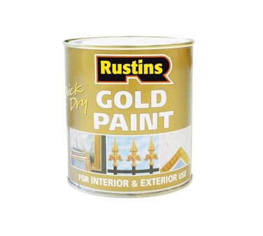 Rustins Quick Dry Gold Paint 500ml16.9 Fl. Oz.
