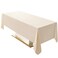 Surmente 60x102 Inch Ivory Tablecloth for 6 Foot Rectangle Tables