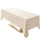 Surmente 60x102 Inch Ivory Tablecloth for 6 Foot Rectangle Tables