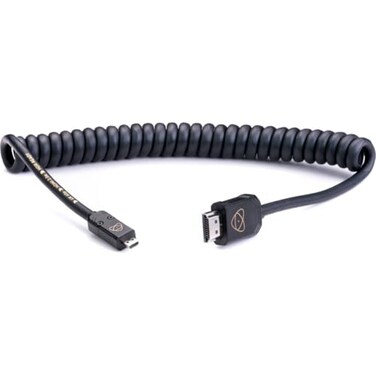 ATOMOS ATOMFLEX PRO HDMI Coiled Cable ,Micro to Full 40cmHDMI 2.0 Cable ATOM4K60C2