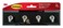 Command 3M HOM18SES Decorative Key Rail, 8w x 1 1/2d x 2 1/8h, Black/Silver, 4 Hooks/Pack