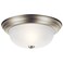 Kichler 13.25" 2-Light Flush Mount Light, Brushed Nickel
