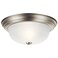Kichler 13.25" 2-Light Flush Mount Light, Brushed Nickel