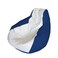 E-SeaRider Teardrop Marine Beanbag ,White/Dark Blue, Medium