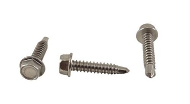 Chenango Supply14 x 1-1/4" Stainless Hex Washer Head Tek Screws
