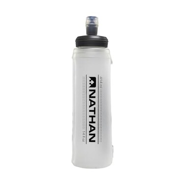 Nathan Soft Flask with Bite Top, Collapsible Running Water Bottle for Hydration, Flexible Soft Flask, 14 oz