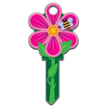 Lucky Line Key Shapes, Flower, House Key Blank SC1, 1 Key ,B106S