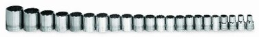 Williams MSB-20RC 20-Piece 3/8-Inch Drive Metric Deep 12 Point Socket Set
