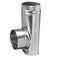 Deflecto Space Saving Dryer Offset Connector, 4" Diameter, Silver, AMDOC/6