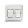 RV Designer S533 - White Double Contoured Wall Switch, On/Off - SPST