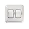 RV Designer S533 - White Double Contoured Wall Switch, On/Off - SPST