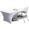 ABCCANOPY 6 FT Open Back Spandex Table Cover, Fitted Tablecloth, White