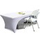 ABCCANOPY 6 FT Open Back Spandex Table Cover, Fitted Tablecloth, White