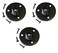 AUDIO 2000'S AST4264BX3 Three-Pack Black Microphone Gooseneck Table Mounts with 5/8" X 27 Threads and Mounting Screws ,Total 3 Table Mounts and 9 Mounting Screws