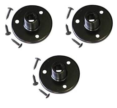 AUDIO 2000'S AST4264BX3 Three-Pack Black Microphone Gooseneck Table Mounts with 5/8" X 27 Threads and Mounting Screws ,Total 3 Table Mounts and 9 Mounting Screws