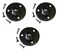 AUDIO 2000'S AST4264BX3 Three-Pack Black Microphone Gooseneck Table Mounts with 5/8" X 27 Threads and Mounting Screws ,Total 3 Table Mounts and 9 Mounting Screws