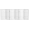 Red Lantern 3 ft. Short Double Cross Shoji Screen - White - 6 Panels