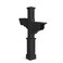Mayne Signature Decorative Mail Post with Newspaper HolderPlanter, Black