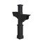 Mayne Signature Decorative Mail Post with Newspaper HolderPlanter, Black