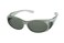 LensCovers Small Polarized Fit Over Sunglasses, Silver, Smoke Lens