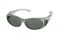 LensCovers Small Polarized Fit Over Sunglasses, Silver, Smoke Lens