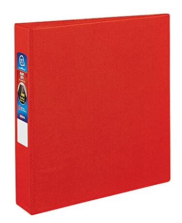 Avery Heavy-Duty 3 Ring Binder, 1.5" EZD Rings, 1 Red Binder
