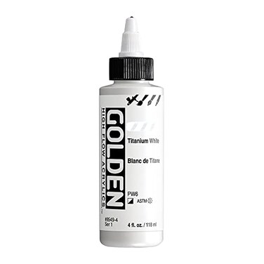 GOLDEN High Flow Acrylics, Titanium White, 4 fl. oz. Bottle