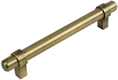 Cosmas 5 Pack 161-128BAB Brushed Antique Brass Pull 5 Inch Hole Centers