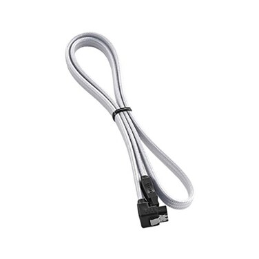CableMod ModFlex Sleeved Right Angle SATA 3 Cable ,White, 60cm