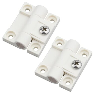 Antrader 1.7"x1.4" Plastic Adjustable Torque Position Control Hinges,White