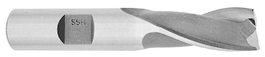 Drill America DWC7MM-2FSE HSS 2 Flute Single End Mill, 7.00 mm