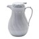 Winco 64 oz White Insulated Beverage Server, Swirl