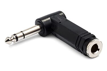 Hosa GPP-273 1/4 Inch TRS to Same Right-Angle Adaptor