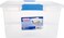 Sterilite Deep Clip Box, Stackable Small Storage Bin with Latching Lid, Plastic Container to Organize Paper, Office, Home, Clear Base and Lid, 1-Pack